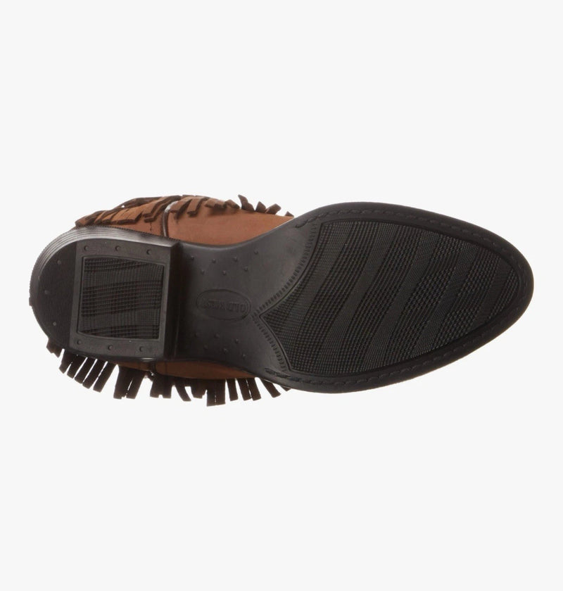 Old West Youth Girls Brown Fringe Boots