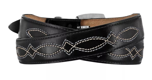 Justin Men's Black CIBOLA Top Grain Leather Belt