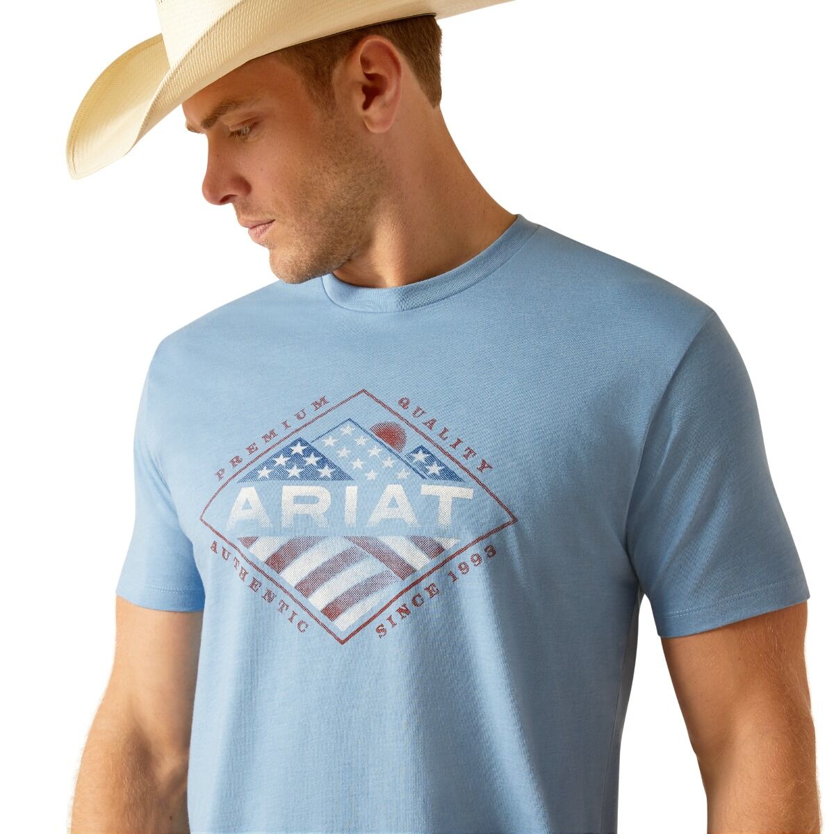 Ariat Men's USA Range Light Blue T-Shirt