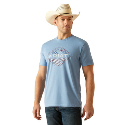 Ariat Men's USA Range Light Blue T-Shirt