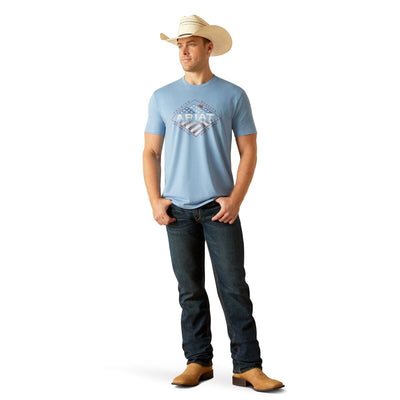 Ariat Men's USA Range Light Blue T-Shirt