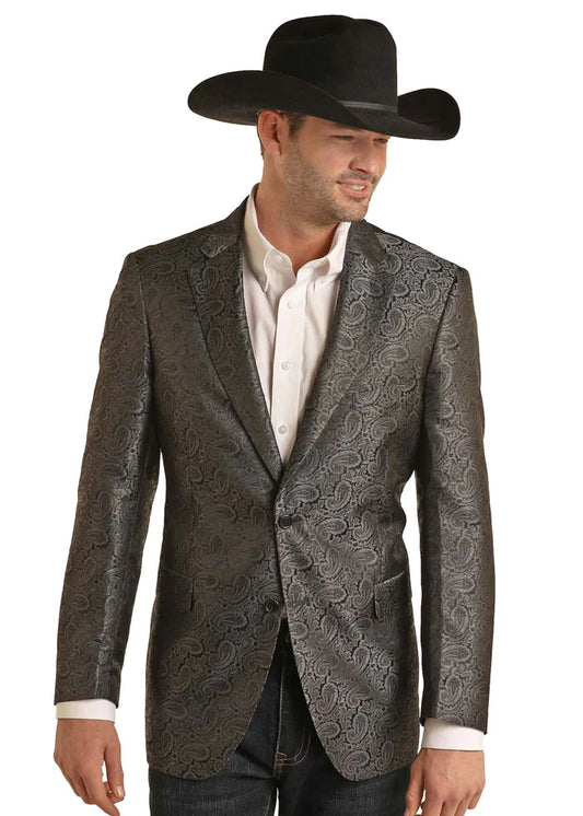 Rock & Roll Jacquard Black Sports Coat