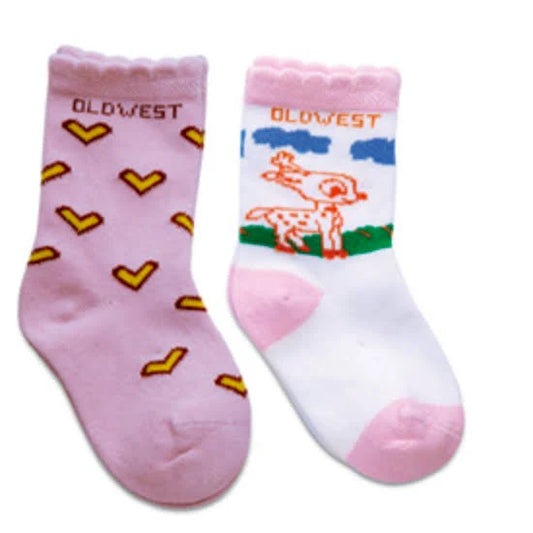 Old West Infant Girl's Poppet Socks-2 pack