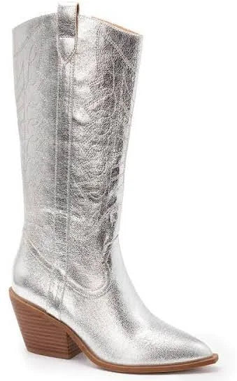 Corkys Women's Howdy Silver Metallic Boots