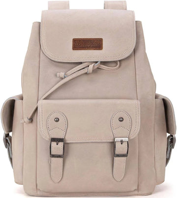 Wrangler 100% Genuine Beige Leather Backpack