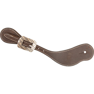 Martin Saddlery Chocolate Roughout Cowboy Spur Straps w/Bandera Buckle