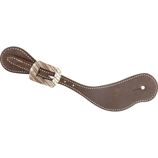 Martin Saddlery Chocolate Roughout Cowboy Spur Straps w/Bandera Buckle