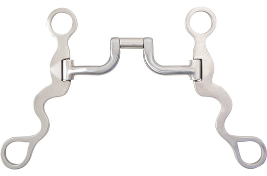 Classic Equine Square Hinge 8"Shank Stainless Steel Port Bit