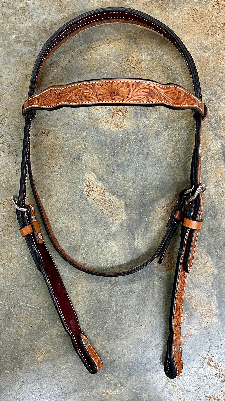 R Bar B Tooled Browband Headstall