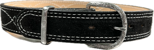 Double J Saddlery Women's Black Suede Belt