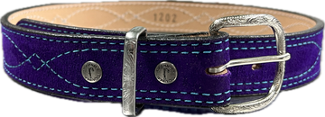 Double J Saddlery Women's Purple Suede Belt