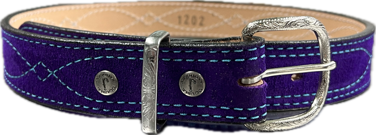 Double J Saddlery Women's Purple Suede Belt