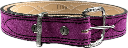 Double J Saddlery Women's Fuchsia Suede Belt