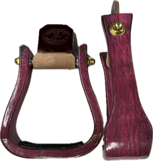 Nettles 2" Distressed Barrel Racer Gripper Stirrups