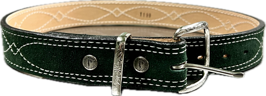 Double J Saddlery Women's Green Suede Belt