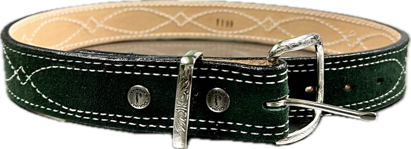 Double J Saddlery Women's Green Suede Belt