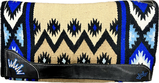 Best Ever New Phoenix Blue Beige Navajo Saddle Pad