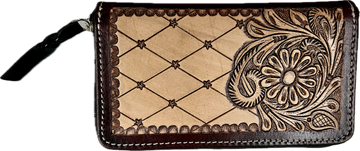 Tooled Leather Clutch