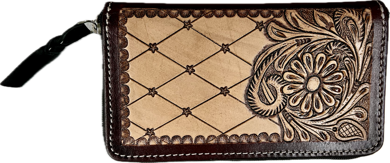 Tooled Leather Clutch