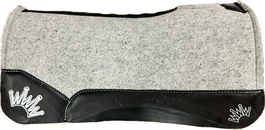 Best Ever 30"X30"X3/4" Kush Fleece Saddle Pad with Black Leather