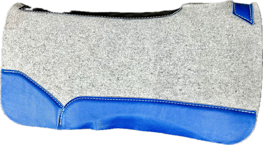 Best Ever Blue Leather Kush Saddle Pad