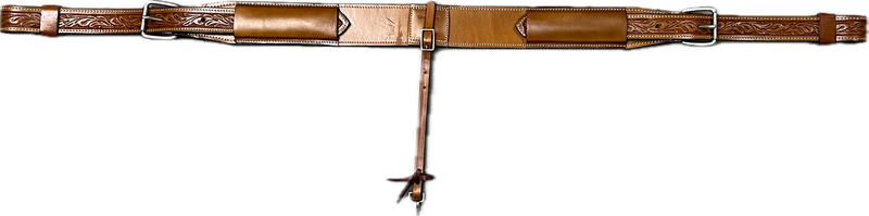 Circle Y 3" Flank Cinch with 1-3/4" Floral Billets
