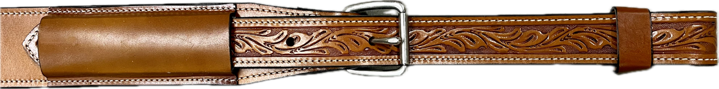 Circle Y 3" Flank Cinch with 1-3/4" Floral Billets