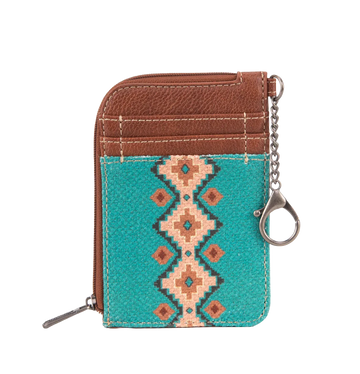 Wrangler Allover Aztec Print Mini Zip Card Case