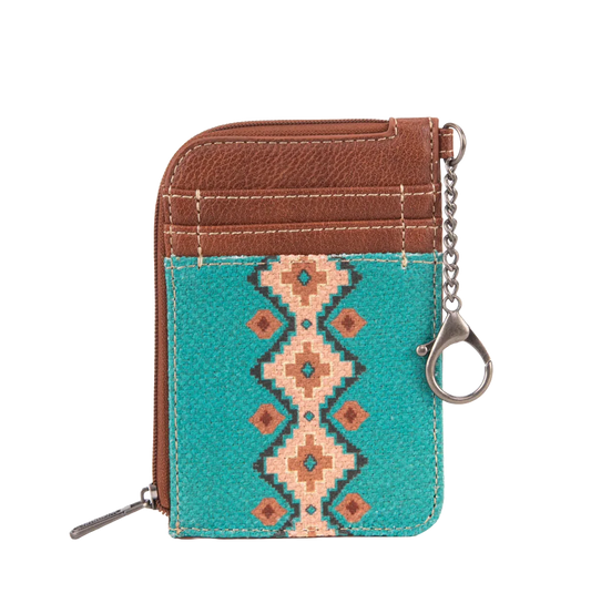 Wrangler Allover Aztec Print Mini Zip Card Case