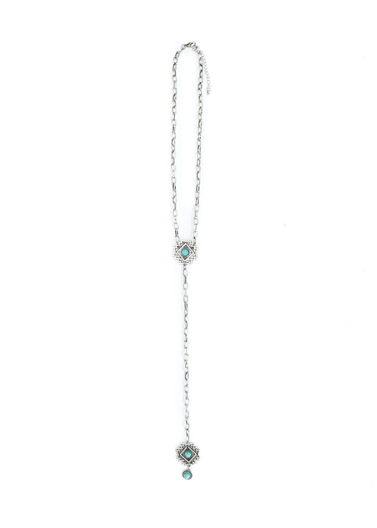 West & Co. Lariat Necklace w/Aztec Concho Accents