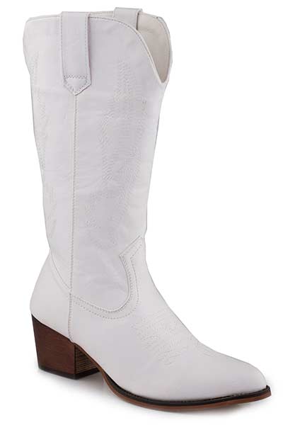 Roper Women's Nettie Western Performance White Narrow Toe Boots