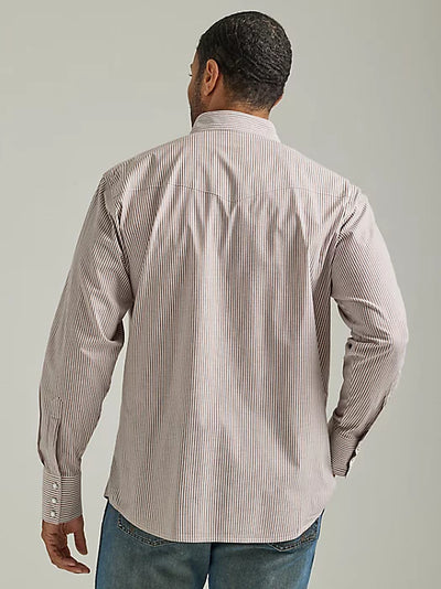 Wrangler Men's Sandy Brown Western Snap Shirt