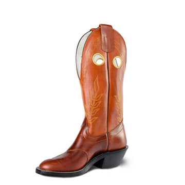 Olathe Men's Burnished Cow Rough Stock Boots