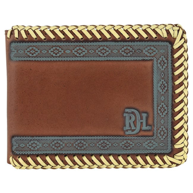 Red Dirt Hat Co. Bifold Wallet Turquoise Washed Edge Pattern