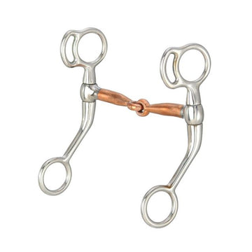 Tough1 Miniature Training Snaffle w/Copper Mouth 4"