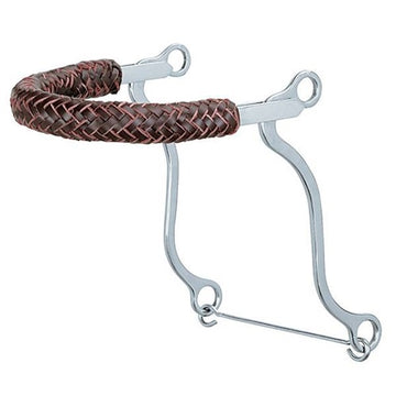Weaver Hackamore Bit w/Braided Leather Noseband