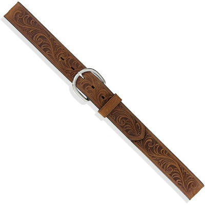 Justin Western Scroll Tooled Leather Belt