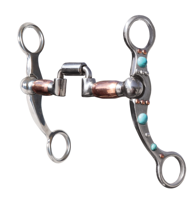 Professional's Choice Turquoise Dot Shank-Hinged Port Bit