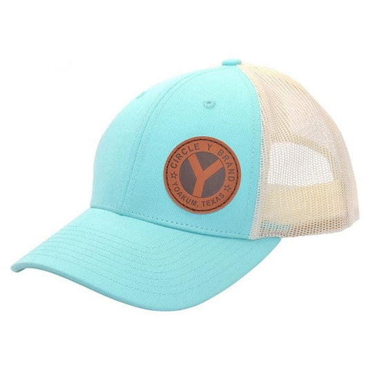 Circle Y Leather Patch Ball Cap