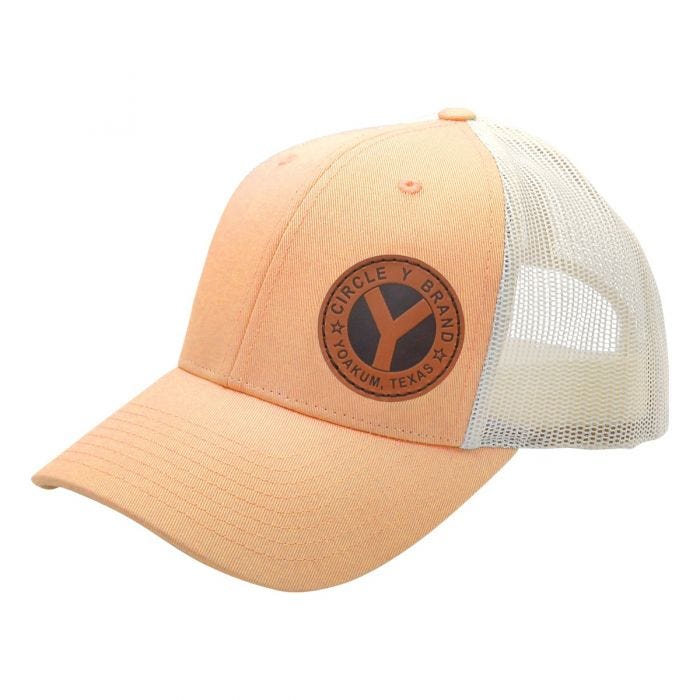 Circle Y Leather Patch Ball Cap