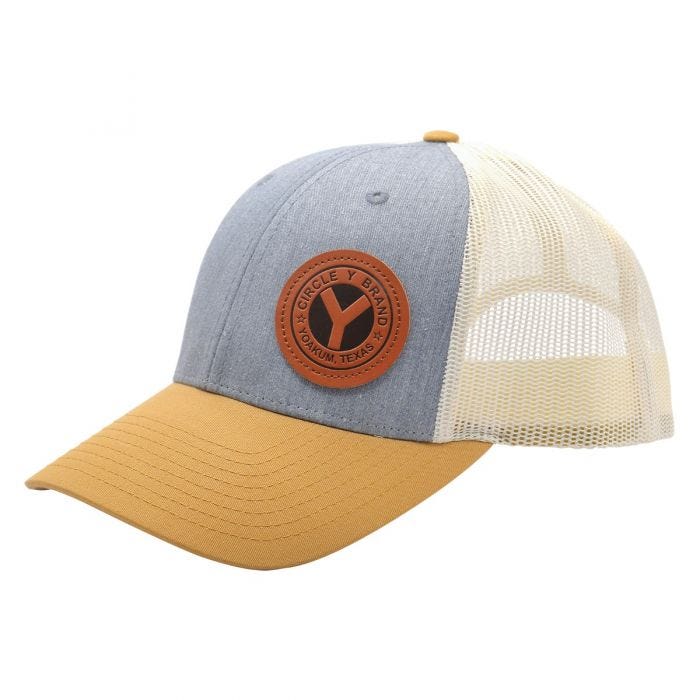 Circle Y Leather Patch Ball Cap
