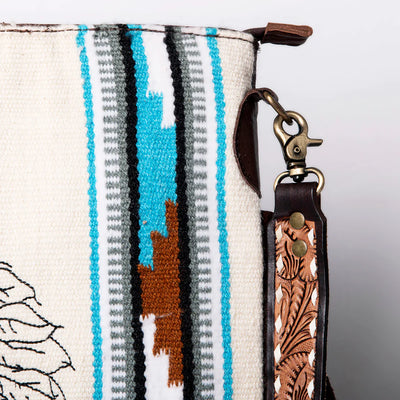 American Darling Embroidered Saddle Blanket Purse w/Fringe
