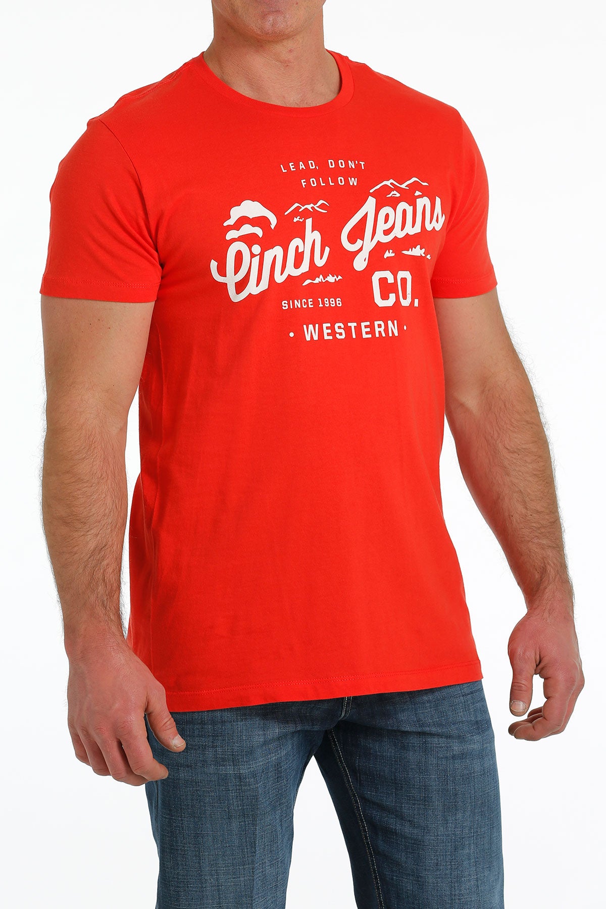 Cinch Men's "Lead, Don't Follow" Red T-Shirt