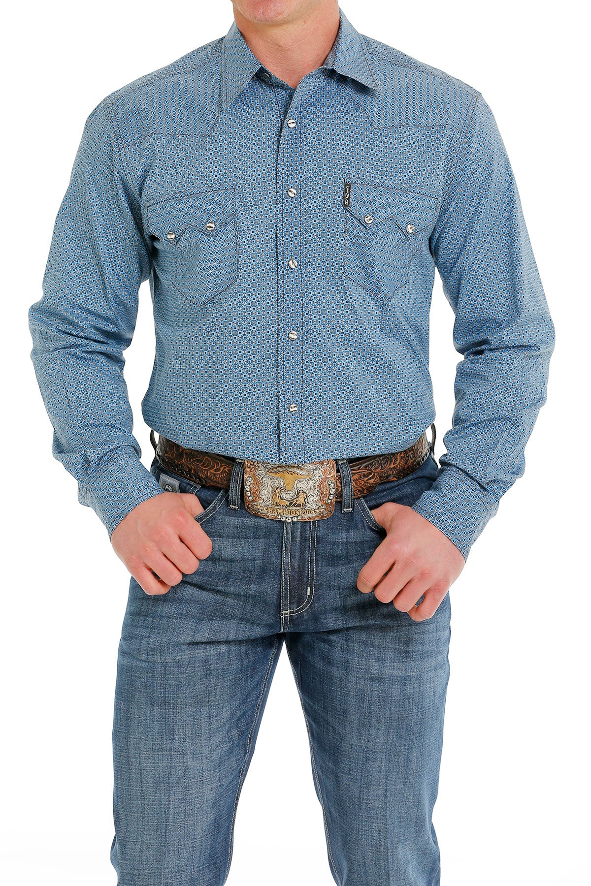 Cinch Men's Long Sleeve Western Pearl Snap Shirt