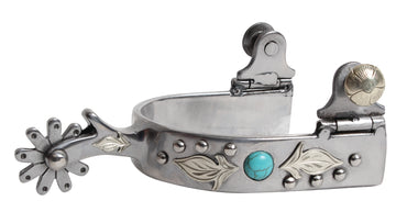 Professional’s Choice 3/4” Turquoise Feather Spur-Ladies/Youth