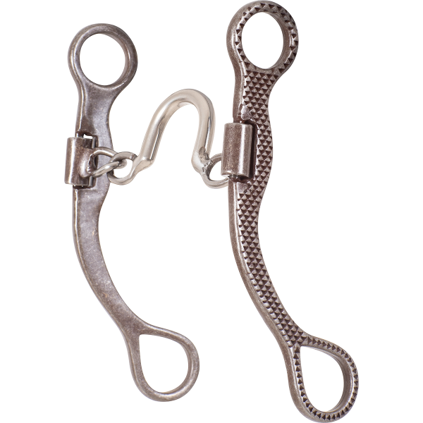 Classic Equine Rasp Straight Shank Bit with Ported Chain