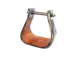 AHE X-Wide Wood Bell Stirrup SS Metal Wrap Body 4"