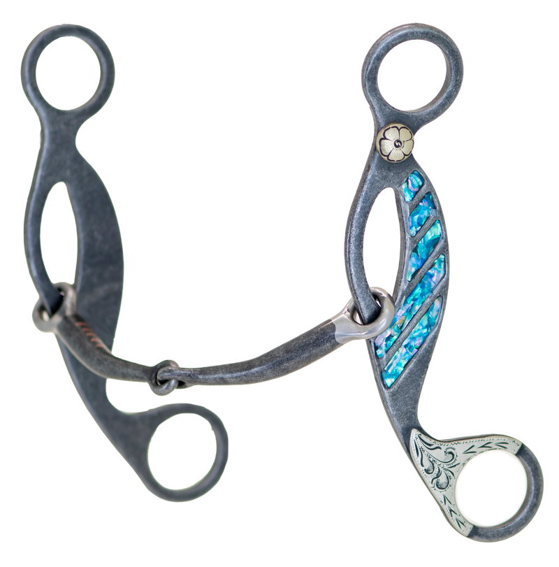 Cowboy Tack Turquoise Smooth Snaffle Gag Bit