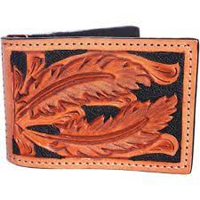 Double J Saddlery Hand-Tooled Money Clip MC62