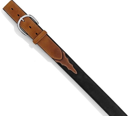 Justin Men's Classic Western Brown & Black Belt